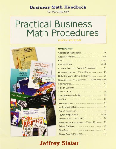 Stock image for Business Math Handbook: to accompany Practical Business Math Procedures for sale by ThriftBooks-Atlanta