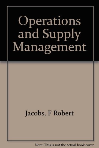 Stock image for Operations and Supply Management for sale by ABOXABOOKS