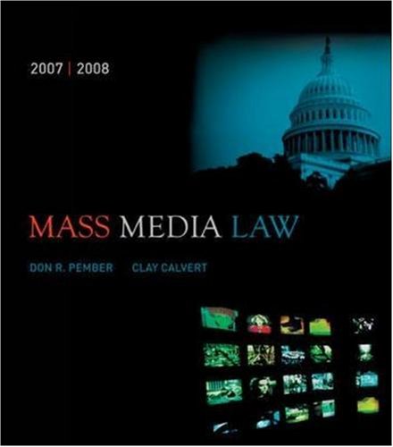 Beispielbild fr Mass Media Law (2007/2008 Edition) zum Verkauf von BookHolders