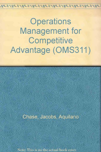 9780073279701: Operations Management for Competitive Advantage (OMS311)