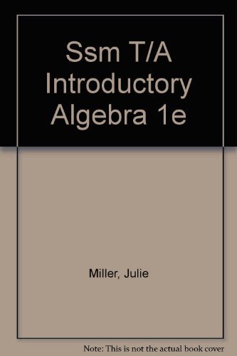 Stock image for SSM t/a Introductory Algebra 1e for sale by dsmbooks