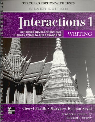 Imagen de archivo de Interactions 1 Writing Teacher's Edition with Tests, Silver Edition a la venta por Better World Books