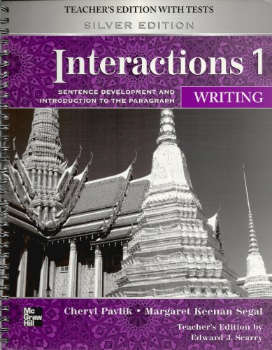 Stock image for Interactions 1 Writing Teacher's Edition with Tests, Silver Edition for sale by Better World Books