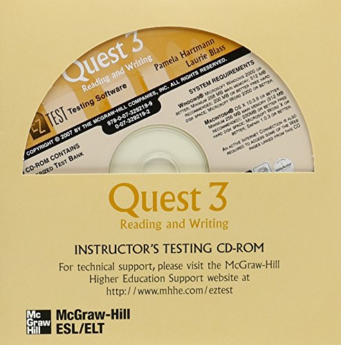 Quest Level 3 Reading and Writing EZ Test CD-ROM (9780073292199) by Hartmann, Pamela; Blass, Laurie