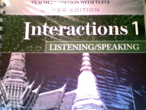 Imagen de archivo de Interactions Level 1 Listening/Speaking Teacher's Edition a la venta por HPB-Red