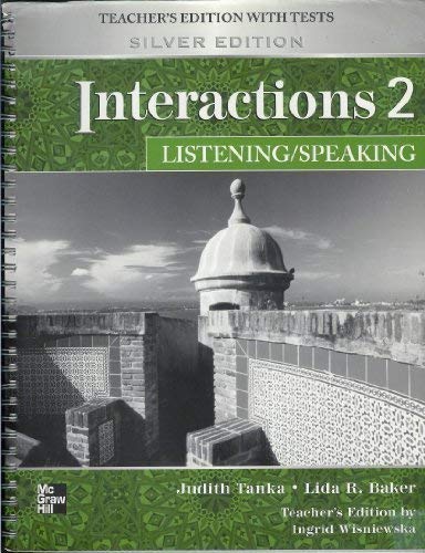 Beispielbild fr Interactions 2 Listening/Speaking (Teacher's Edition with Tests) Silver Edition zum Verkauf von BookHolders