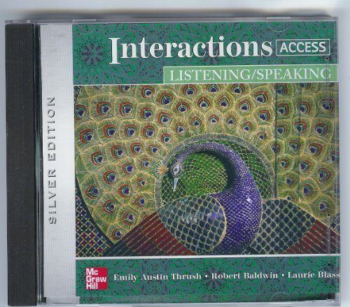 Interactions Access Listening/Speaking Audio CDs (2) (9780073294285) by Emily Thrush; Robert Baldwin; Laurie Blass