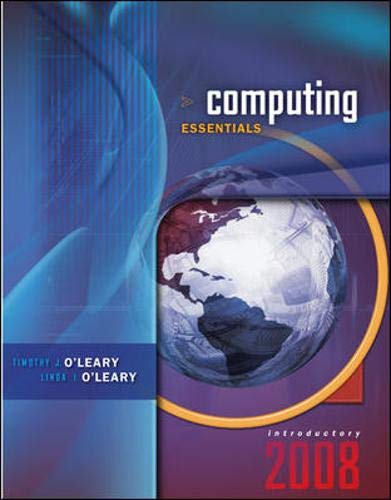 Imagen de archivo de Computing Essentials 2008 a la venta por BookHolders