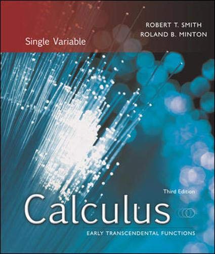 Calculus, Single Variable: Early Transcendental Functions (9780073309439) by Smith, Robert; Minton, Roland