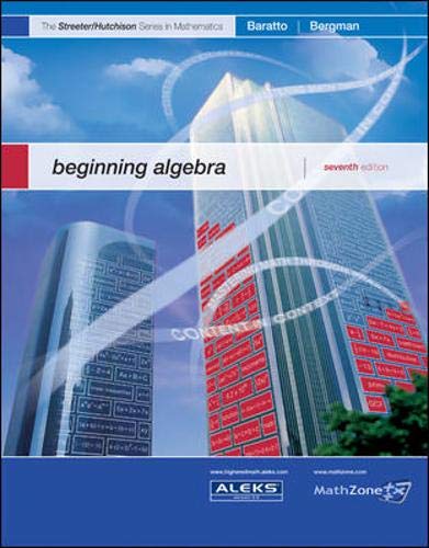 Imagen de archivo de MP Beginning Algebra (The Streeter Series) a la venta por Phatpocket Limited