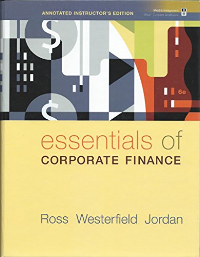 Stock image for Essentials of Corporate Finance (Annotated Instructor's Edition) for sale by Sharehousegoods