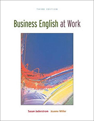Stock image for Business English at Work Student Text/Premium Olc Content Package for sale by ThriftBooks-Atlanta