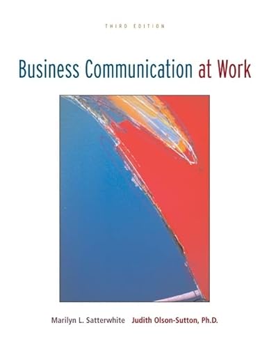 Beispielbild fr Business Communication at Work with Olc Premium Content Card zum Verkauf von ThriftBooks-Atlanta