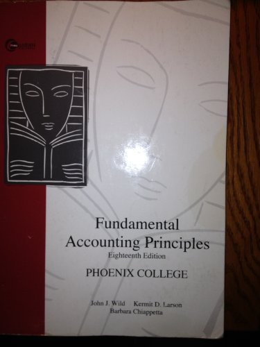 Imagen de archivo de Fundamental Accounting Principles Phoenix College 18th Edition a la venta por Bookmans