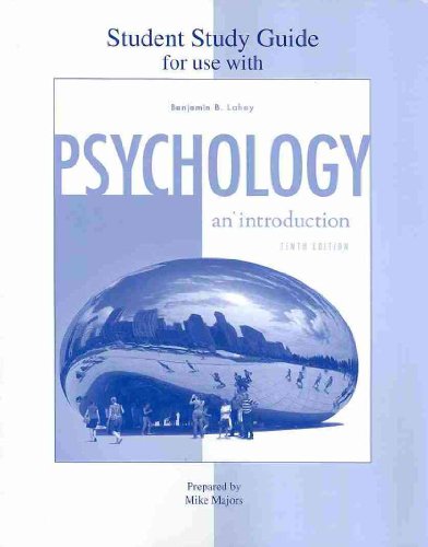 Beispielbild fr Student Study Guide to accompany Psychology: An Introduction zum Verkauf von Wonder Book