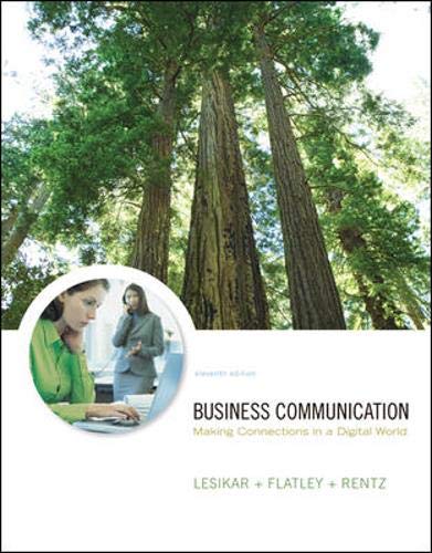 Imagen de archivo de Business Communication : Making Connections in a Digital World a la venta por Better World Books