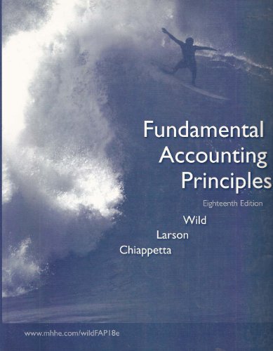 Stock image for Fundamental Accounting Principles, 18th Volume 1 Chapters 1-12 for sale by a2zbooks