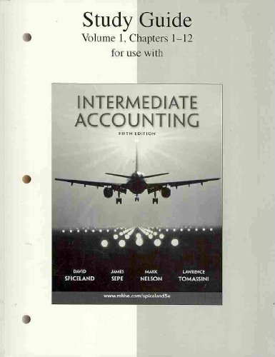 9780073324593: Study Guide Volume 1 to accompany Intermediate Accounting