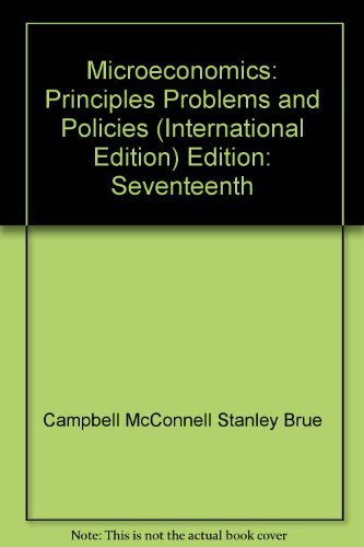 Stock image for Microeconomics: Principles, Problems, and Policies for sale by ThriftBooks-Atlanta