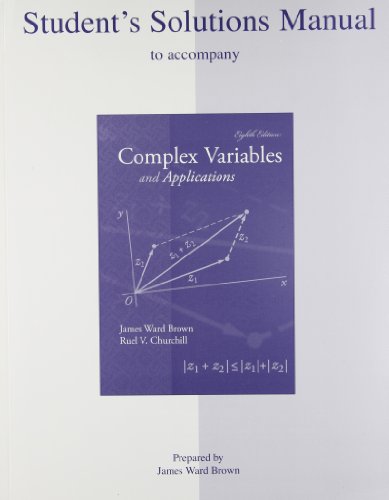 Beispielbild fr Complex Variables and Application - Student Solution Manual zum Verkauf von Front Cover Books