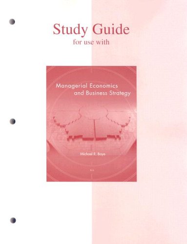 Stock image for Study Guide to accompany Managerial Economics & Business Strategy for sale by HPB-Red