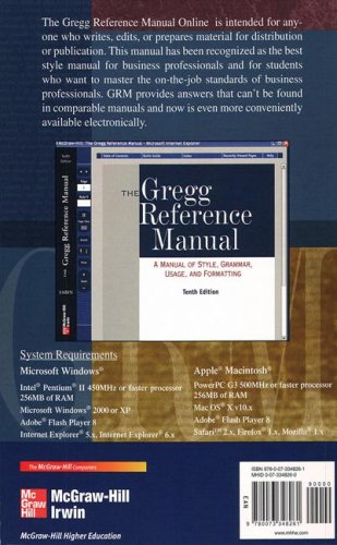 9780073348261: The Gregg Reference Manual