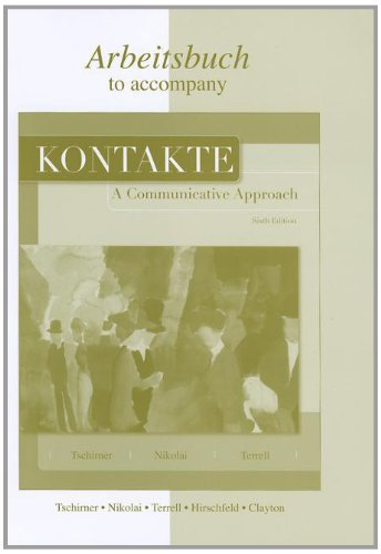 Imagen de archivo de Workbook/Laboratory Manual to accompany Kontakte: A Communicative Approach a la venta por SecondSale