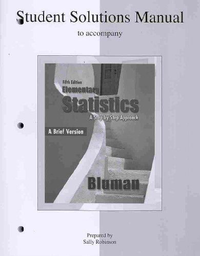 Beispielbild fr Student's Solutions Manual to accompany Elementary Statistics: A Brief Version zum Verkauf von Wonder Book