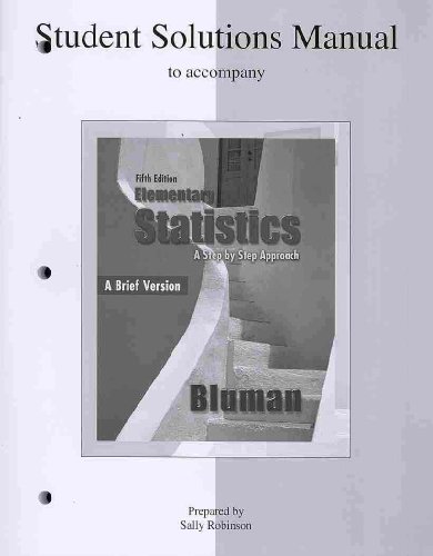 Imagen de archivo de Student's Solutions Manual to accompany Elementary Statistics: A Brief Version a la venta por Wonder Book