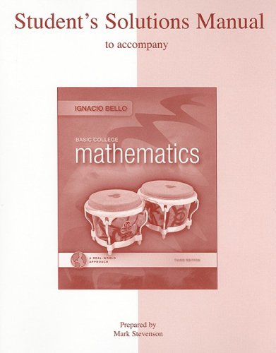 Stock image for Student Solutions Manual for Basic College Mathematics: A Real-World Approach for sale by HPB-Red