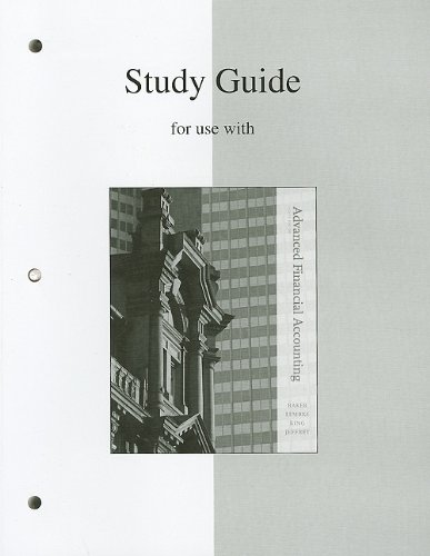 9780073360102: Study Guide to accompany Advanced Financial Accounting