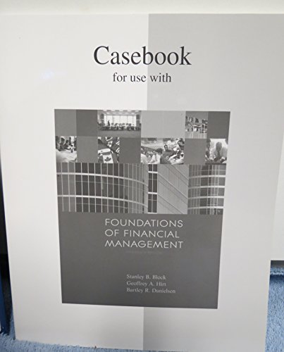 Beispielbild fr Foundations of Financial Management Casebook zum Verkauf von ThriftBooks-Dallas