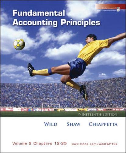 Beispielbild fr Fundamental Accounting Principles Volume 2 (Chapters. 12-25) zum Verkauf von BookHolders