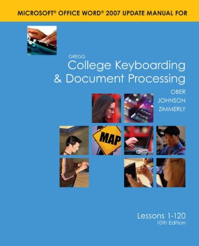 Stock image for Word 2007 Manual t/a Gregg College Keyboarding & Document Processing (GDP); Microsoft Word 2007 Update for sale by Wonder Book