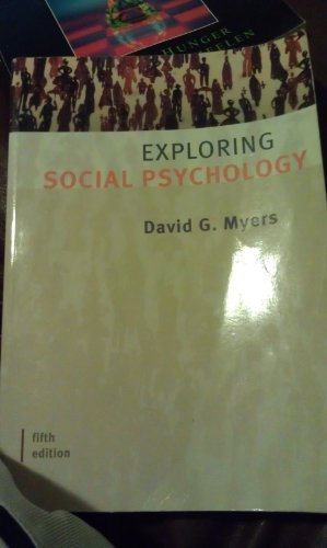 Beispielbild fr Exploring Social Psychology zum Verkauf von Better World Books: West