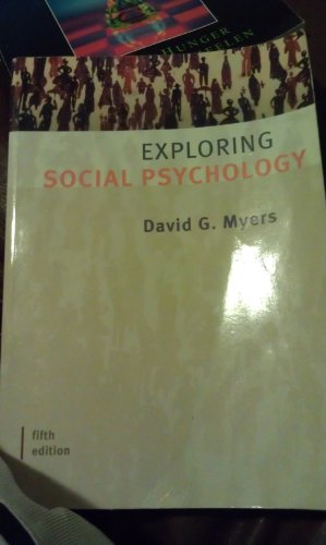 Imagen de archivo de Exploring Social Psychology a la venta por ThriftBooks-Dallas