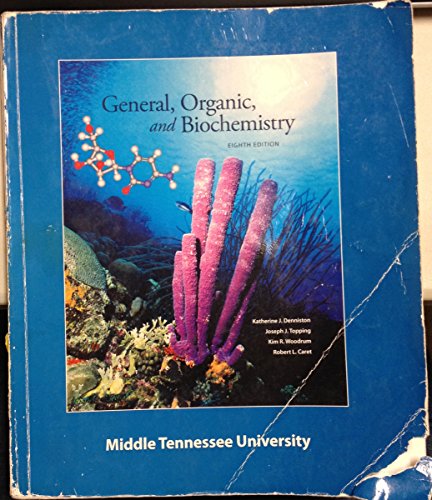 9780073370972: General Organic and Biochemistry MTSU (Middle Tenn