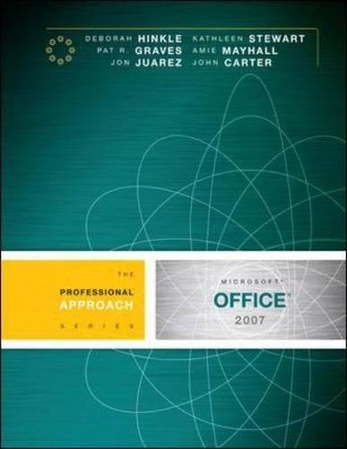 Beispielbild fr Microsoft Office 2007 : A Professional Approach zum Verkauf von Better World Books