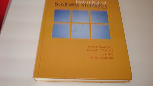 Imagen de archivo de Essentials of Business Statistics a la venta por Better World Books