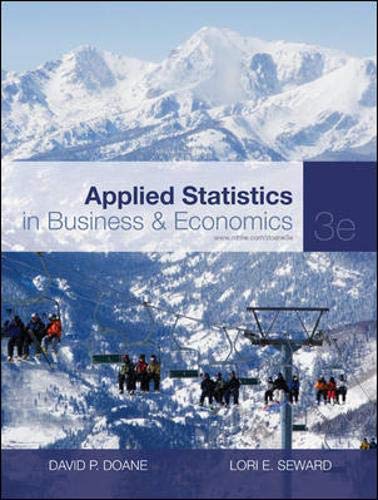 Beispielbild fr Applied Statistics in Business and Economics (The Mcgraw-hill/Irwin Series, Operations and Decision Sciences) zum Verkauf von Books of the Smoky Mountains