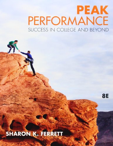 Imagen de archivo de Peak Performance : Success in College and Beyond a la venta por Better World Books: West