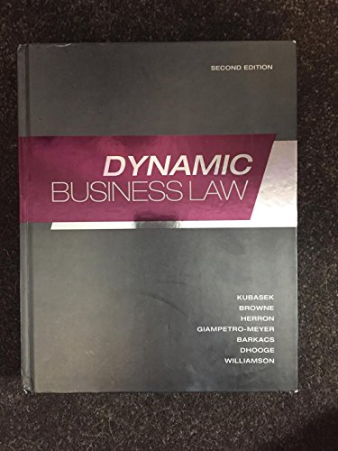 Beispielbild fr Dynamic Business Law zum Verkauf von SecondSale