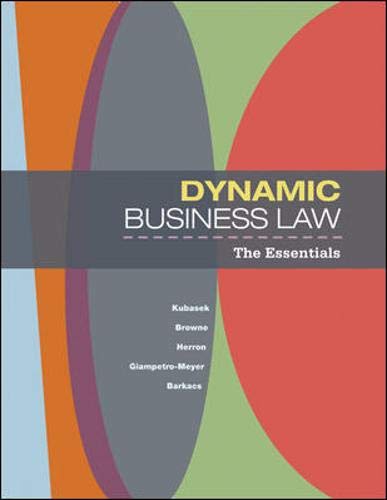 Imagen de archivo de Dynamic Business Law: The Essentials a la venta por ThriftBooks-Dallas