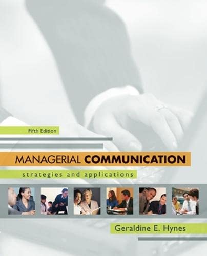 9780073377759: Managerial Communication: Strategies and Applications (IRWIN BUSINESS COMMUNICATIONS)