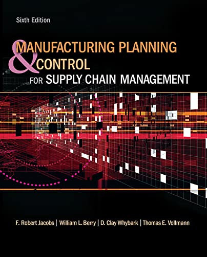 Manufacturing Planning and Control for Supply Chain Management (The Mcgraw-hill/Irwin Series Operations and Decision Sciences) (9780073377827) by Jacobs, F. Robert; Berry, William; Whybark, David Clay; Vollmann, Thomas