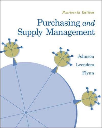 Stock image for Purchasing and Supply Management (The Mcgraw-hill/Irwin Series Operations and Decisions Sciences) for sale by Goodwill of Colorado