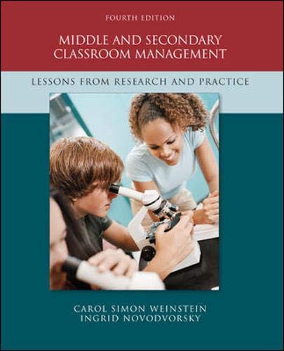 Beispielbild fr Middle and Secondary Classroom Management: Lessons from Research and Practice zum Verkauf von SecondSale