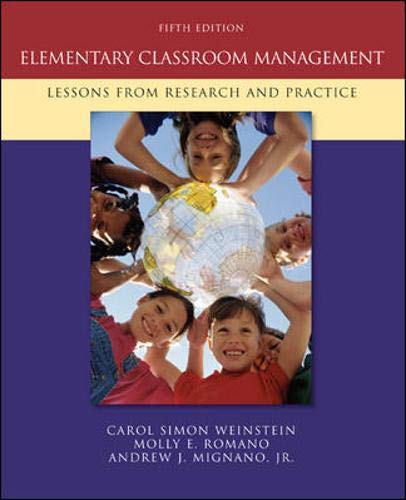 9780073378626: Elementary Classroom Management: Lessons from Research and Practice