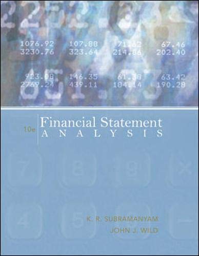 Beispielbild fr Financial Statement Analysis zum Verkauf von Better World Books