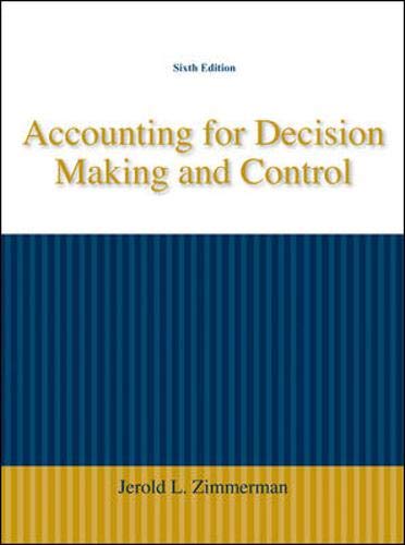 9780073379487: Accounting for Decision Making and Control